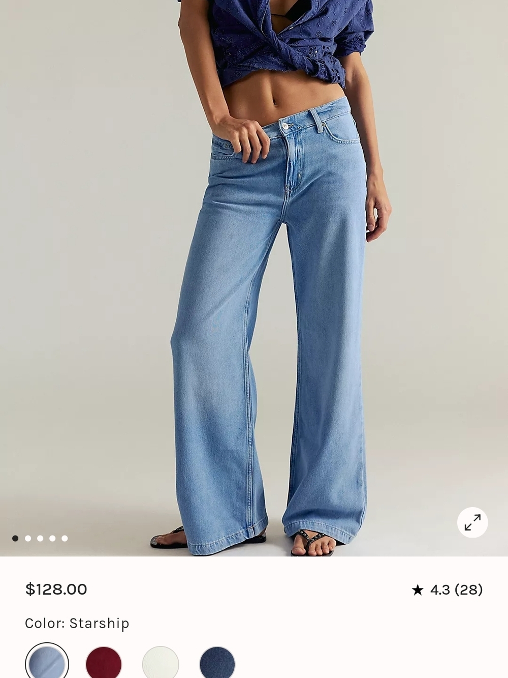 We The Free Light Blue Straight Jeans 25s  27 Length. Stride Jeans.